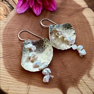 Sterling Silver, Freshwater Pearl Earrings